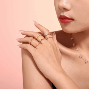 Square Zircon Full Diamond Ring | Titanium Steel 18K Golden Plating | Daily Outfitting | Daily Waterproof | weight:1.3g