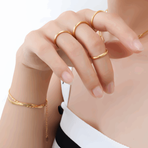Plain Tail Ring | Titanium Steel 18K Gold Plating | Daily Outfitting | Daily Waterproof | Wide:2mm