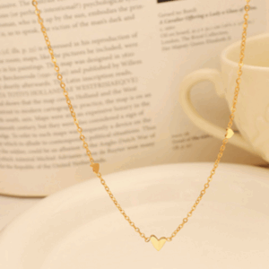 Exquisite Versatile Small Heart Sweet Cool Necklace | Titanium Steel 18K Gold Plating | Minimalism | Daily Outfitting | Daily Waterproof | Minimalism | Length: 40+5cm, weight: 3g