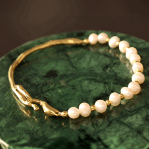 Natural Freshwater Pearl Bracelet | Titanium Steel 18K Gold Plating | Daily Outfitting | Daily Waterproof | Length: 17cm, weight:9g | main picture 1